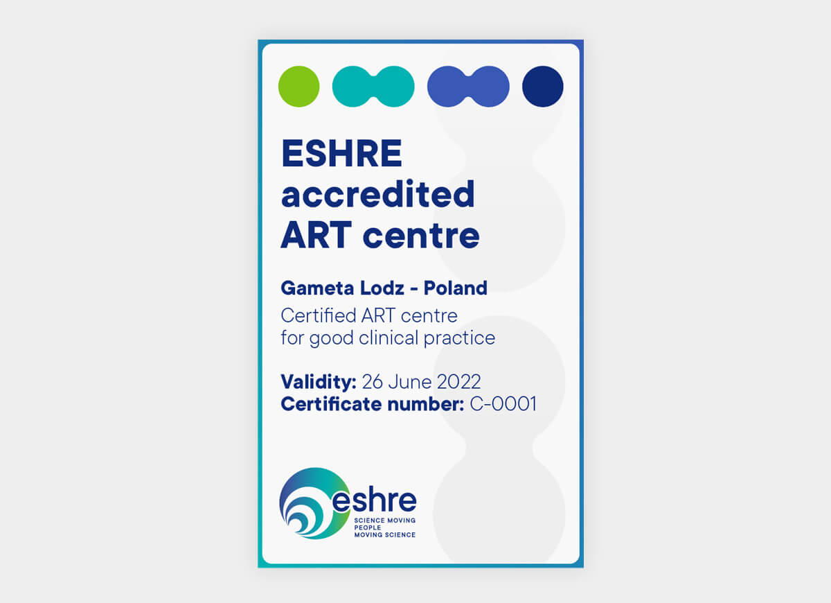 ESHRE - GAMET Certificate